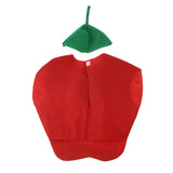 Maxbell Kids One Piece Apple Costume Non-woven Fabric Fruit Outfit Party Fancy Dress