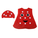 Maxbell Kids Mushroom Costume Non-woven Fabric Vegetable Outfit Party Fancy Dress