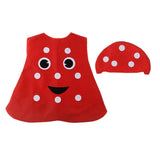 Maxbell Kids Mushroom Costume Non-woven Fabric Vegetable Outfit Party Fancy Dress