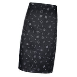 Maxbell Unisex Black Chef Works Bistro Apron Kitchenware Prints Waist Apron Pocket