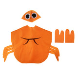 Maxbell Kids Crab Costume Nonwovens Fabric Animal Outfit Party Fancy Dress