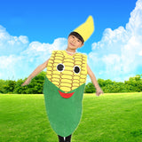 Maxbell Kids Corn Costume Non-woven Fabric Vegetable Outfit Party Fancy Dress