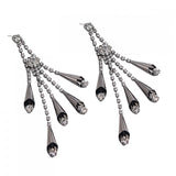 Maxbell 1 Pair Fashion Charm Women Lady Long Tassel All Occasions Ear Studs Black
