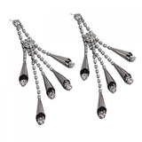 Maxbell 1 Pair Fashion Charm Women Lady Long Tassel All Occasions Ear Studs Black