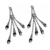 Maxbell 1 Pair Fashion Charm Women Lady Long Tassel All Occasions Ear Studs Black