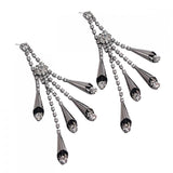Maxbell 1 Pair Fashion Charm Women Lady Long Tassel All Occasions Ear Studs Black