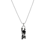 Maxbell Punk Skull Hug Pendant Necklace Men Boy Jewelry Stainless Steel Necklaces