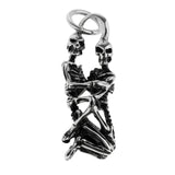 Maxbell Punk Skull Hug Pendant Necklace Men Boy Jewelry Stainless Steel Necklaces