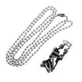 Maxbell Punk Skull Hug Pendant Necklace Men Boy Jewelry Stainless Steel Necklaces