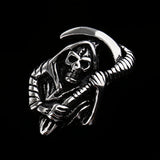 Maxbell Fashion Women Skeleton Ghost Head Sickle Stainless Steel Necklace