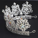 Maxbell Silver Princess Bridal Wedding Headband Fancy Crown Crystal Hairband Jewelry