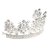 Maxbell Silver Princess Bridal Wedding Headband Fancy Crown Crystal Hairband Jewelry