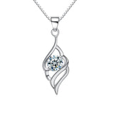 Maxbell Luxury Angel Wing Pendant Fine Jewelry 925 Sterling Silver Charms Necklace