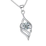 Maxbell Luxury Angel Wing Pendant Fine Jewelry 925 Sterling Silver Charms Necklace