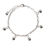 Maxbell 22.5cm Silver Small Bells Anklets Bracelet Women Craft Metal Ankle Chain