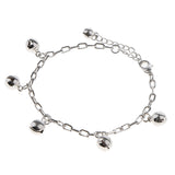 Maxbell 22.5cm Silver Small Bells Anklets Bracelet Women Craft Metal Ankle Chain