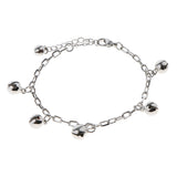 Maxbell 22.5cm Silver Small Bells Anklets Bracelet Women Craft Metal Ankle Chain