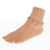 Maxbell 22.5cm Silver Small Bells Anklets Bracelet Women Craft Metal Ankle Chain