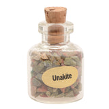 Maxbell 9PCS Mini Gemstone Bottles Chip Crystal Tumbled Stone Reiki Gemstone Decor