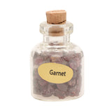 Maxbell 9PCS Mini Gemstone Bottles Chip Crystal Tumbled Stone Reiki Gemstone Decor