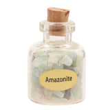 Maxbell 9PCS Mini Gemstone Bottles Chip Crystal Tumbled Stone Reiki Gemstone Decor