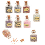 Maxbell 9PCS Mini Gemstone Bottles Chip Crystal Tumbled Stone Reiki Gemstone Decor