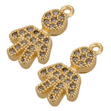 Maxbell 2 Pcs Fancy "Little Boy" Gold Crystal Metal Pendant for Necklace Bracelet Jewelry