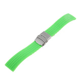 Maxbell 19.5cm Fashion Casual Green Waterproof Silicone Rubber Watch Strap Band