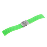 Maxbell 19.5cm Fashion Casual Green Waterproof Silicone Rubber Watch Strap Band