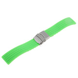 Maxbell 19.5cm Fashion Casual Green Waterproof Silicone Rubber Watch Strap Band