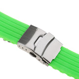 Maxbell 19.5cm Fashion Casual Green Waterproof Silicone Rubber Watch Strap Band