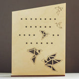 Maxbell Origami Birds Wood Earring Necklace Ring Jewlery Stand Jewellery Organizers