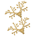 Maxbell 2 Pcs Animal Christmas Deer Head Pendants DIY Jewelry Handmade Accessories