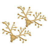 Maxbell 2 Pcs Animal Christmas Deer Head Pendants DIY Jewelry Handmade Accessories