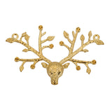 Maxbell 2 Pcs Animal Christmas Deer Head Pendants DIY Jewelry Handmade Accessories