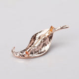 Maxbell Cute Pearl Leaf Shape Brooches Pins Women Clothes Jewelry Decoration