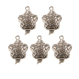 Maxbell 5 Pieces Double Side Filigree Heart Connectors DIY Bracelet Necklace Clasps