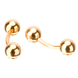 Maxbell Savannah Metal Gold Simple Double Thread Cufflinks Men Clothing  Sleeve Nail