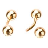 Maxbell Savannah Metal Gold Simple Double Thread Cufflinks Men Clothing  Sleeve Nail