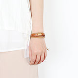 Maxbell Khaki Vintage Woven PU Leather Rope Bangle Braided Adjustable Bracelets Accessory