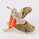 Maxbell Crystal Flying Brid Brooches Pins Retro Chic Pins Animal Brooches Jewelry