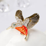 Maxbell Crystal Flying Brid Brooches Pins Retro Chic Pins Animal Brooches Jewelry