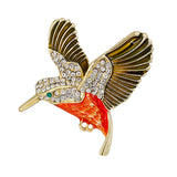 Maxbell Crystal Flying Brid Brooches Pins Retro Chic Pins Animal Brooches Jewelry