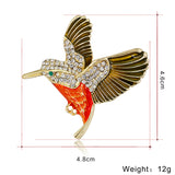 Maxbell Crystal Flying Brid Brooches Pins Retro Chic Pins Animal Brooches Jewelry