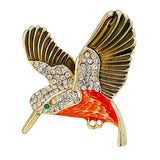 Maxbell Crystal Flying Brid Brooches Pins Retro Chic Pins Animal Brooches Jewelry