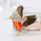 Maxbell Crystal Flying Brid Brooches Pins Retro Chic Pins Animal Brooches Jewelry