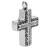 Maxbell Crystal Cross Memorial Keepsake Jewelry Religious Prayer Cross Urn Pendant