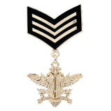 Maxbell Retro Mens Gold Brooch Pins Arrowhead Lapel Pin Shield Army Badge Decoration