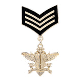 Maxbell Retro Mens Gold Brooch Pins Arrowhead Lapel Pin Shield Army Badge Decoration