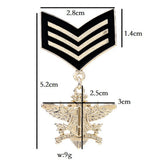 Maxbell Retro Mens Gold Brooch Pins Arrowhead Lapel Pin Shield Army Badge Decoration